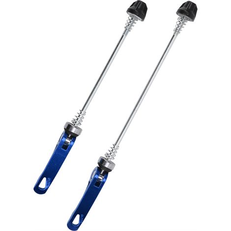 Lot de 2 axes de roue à blocage rapide pour vélo de route/VTT, avant et arrière, bleu (1/5)