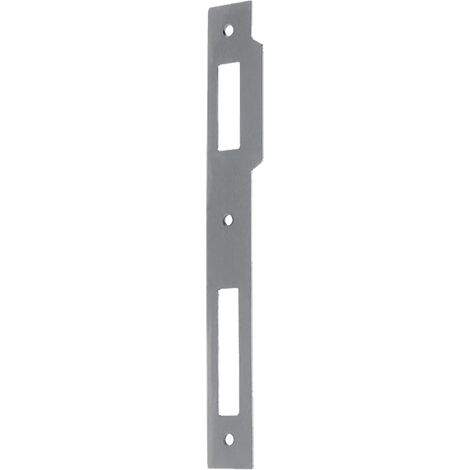 CONTROPIASTRA PER SERRATURA 'PATENT' B.Q. grigio verniciato - interasse 70 mm - BONAITI