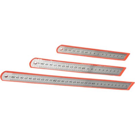 Règle à dessin double échelle en acier inoxydable, outil de (1/5)