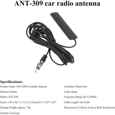 Antenne Autoradio - - ANT309 - Universelle - 5 mètres - Noir (1/4)