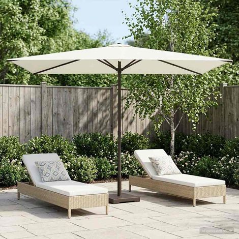 Paraguas de Jardín con Base 200 x 300 cm Poliéster Rectangular