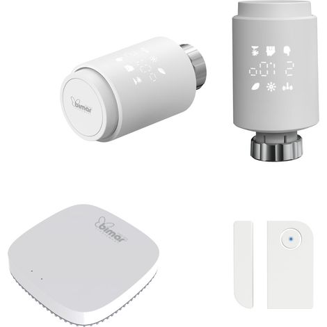 Smart Control Kit für die Hausautomation - 2 Thermostatventile, 1 Gateway und 1 Tür- und Fenstersensor - 193x130x105 mm (1/2)