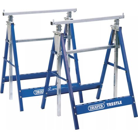 DRAPER 54051 Telescopic Saw Horse or Builders Trestle BT/Y1 Twin Pack (2 x Trestles)