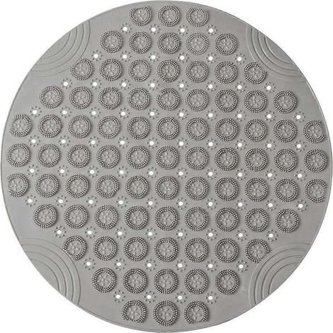 Runde, rutschfeste Duschmatte mit starker Saugkraft und Abflusslöchern, A-- (1/5)