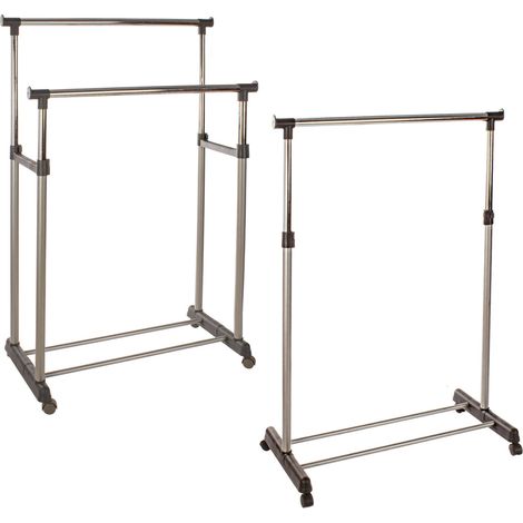 BIZZOTTO APPENDIABITI CROMO DOPPIO 95x20x23 cm MODELLO GDH-01 (1/3)
