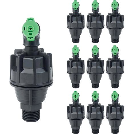 ASPERSOR ROTATIVO DE RIEGO SUPER 10 ASPERSOR BOQUILLA VERDE  CIRCULAR 12 MACHO PACK DE 10 UNIDADES  ASPERSOR ROTATIVO DE RIEGO SUPER 10 ASPERSOR BOQUILLA COLOR VERDE CIRCULAR 360 APLICADO A (1/5)