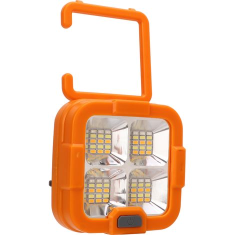 LED-Arbeitsleuchte mit USB-Ladefunktion, Haken, ABS-Kunststoff, Notfluter für Outdoor-Aktivitäten wie Camping und Baustellen. (1/5)