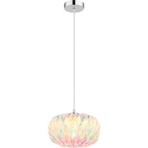 Suspension LED pour salon, réglable en hauteur, chrome et métal, H 120 cm (1/5)