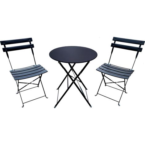 1PZ SET BISTRO GIOTTO NERO SAT FS460