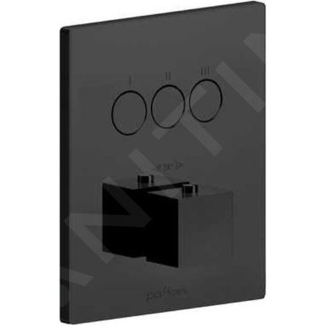 Paffoni Compact Box - Mitigeur thermostatique encastré, pour 3 sorties, noir mat CPT519NO (1/3)