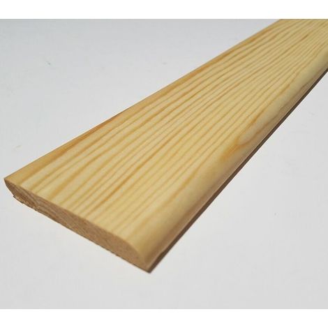 Metri 27 di battiscopa in legno massello di pino grezzo mm 10 x 70 x 2700 (1/3)
