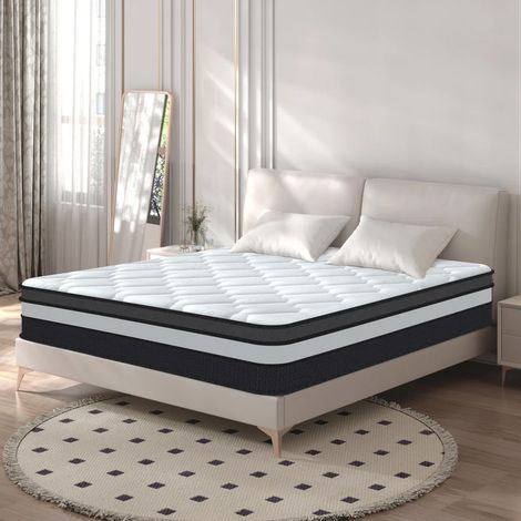 Yidatong – Matelas mémoire de forme 140x200 cm – Épaisseur 28 cm – Dureté moyenne H3 – Hypoallergénique avec soutien zoné 7 zones – Respirant
