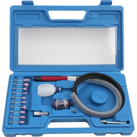 Outil de gravure de polissage de stylo, meuleuse pneumatique facile à utiliser 19 pièces, rotation à grande vitesse 58 000 tr/min sans charge pour le meulage de précision de divers métaux