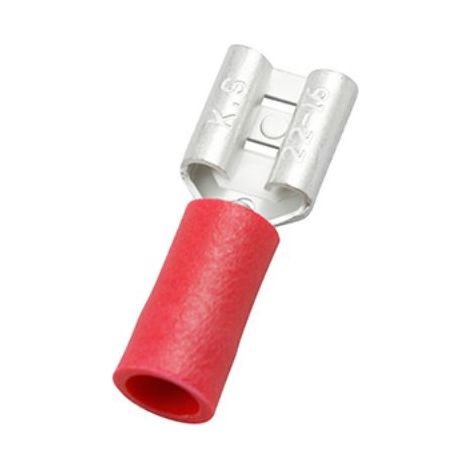 Cosse faston RS PRO, 0,5 1,5 mm², 22 16 AWG, Isolée, Rouge
