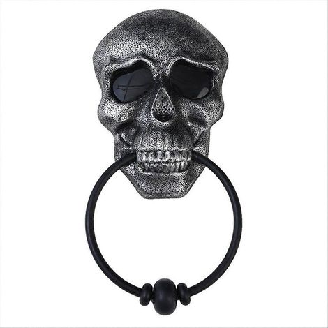 Halloween-Türklingel mit Totenkopf und Soundeffekten (1/5)