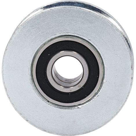 Roulement à gorge en U poulie en acier allié roue de guidage pour portail coulissant suspension diamètre extérieur 64mm alésage central 15mm (1/5)