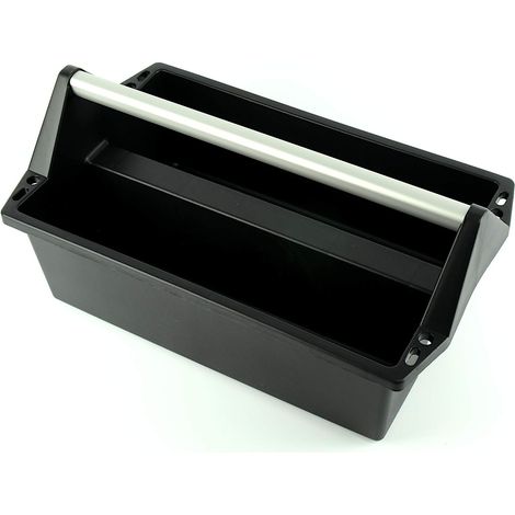 Kistenberg Porte-outils avec poignée ergonomique en aluminium anodisé, couleur noire, 496 x 296 x 231 mm