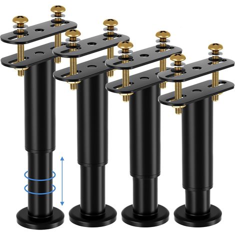 Lot de 4 Pieds de Lit Réglables 15-25cm, Acier Renforcé 450kg (1/5)