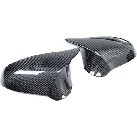 Coques de rétroviseurs latéraux en fibre de carbone véritable, style OEM, pour conduite à droite, compatibles avec BMW F80 M3, F82 F83 M4 et F87 M2C (2014-2020) (1/5)