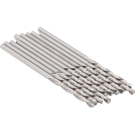 10 forets hélicoïdaux à queue droite de petit diamètre, pour machines-outils et quincaillerie de perçage, 1,75 mm (1/5)