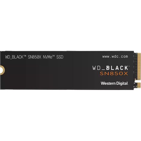 Western Digital SSD Black SN850X M. 2 2000 GB PCI Express 4.0 NVMe (1/2)
