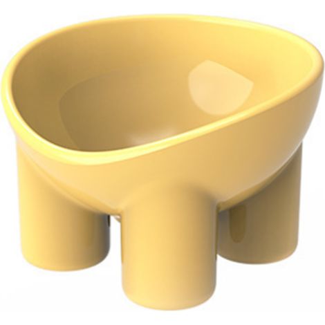 vated Pet Bowl Backflow Prevention Multifunctional Ergonomic Tilted Raised Food Water Bowls for Cat Dog Yellow (1/5)
