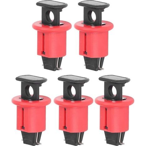 Dispositif de verrouillage de disjoncteur de qualité industrielle, mécanisme à bouton-poussoir standard avec brochage miniature pour disjoncteurs unipolaires (1/5)
