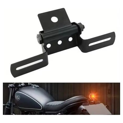 Support de Plaque d'immatriculation en métal Universel pour Moto Tout-Terrain véhicule ATV, Support de Plaque d'immatriculation Pliant réglable Angel