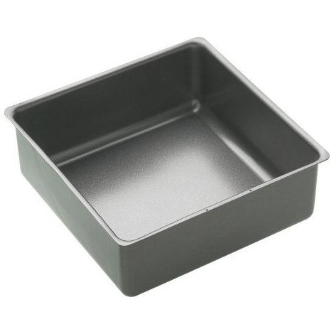 Kitchencraft Master Class Square Baking Pan with Loose Base, Steel, Black, 21.8x24x8.2 cm (1/2)