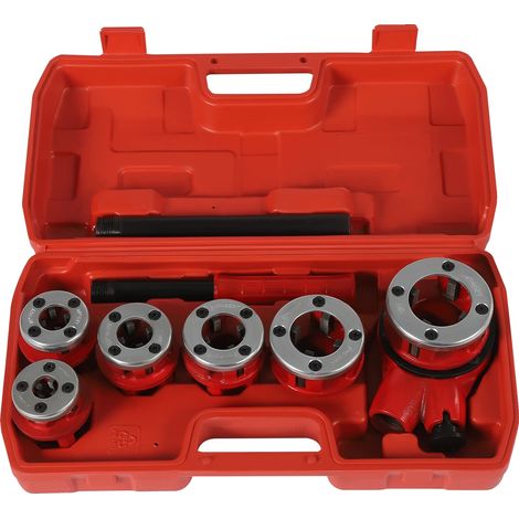 Kit d'outils pour filetage de tuyaux, construction durable, compatibilité polyvalente, Rouge (1/2)