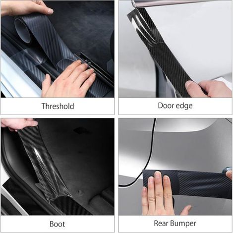 Film Protection Peinture - 10 cm x 3 m - Noir - Pour Seuil De Porte Voiture - 1 Pièce (1/5)