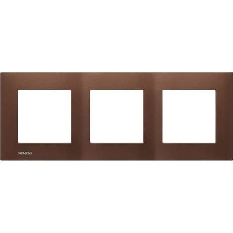 SIEMENS DELTA VIVA PLAQUE TRIPLE MÉTAL MARRON SIE007962