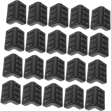 20 protège-coins décoratifs, plastique, noir, pour enceintes (1/5)