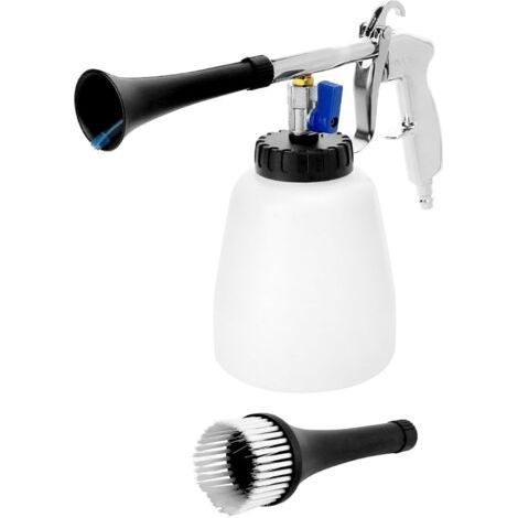 Pistolet Nettoyage Voiture 6-9.2Bar, Pistolet de Nettoyage à air comprimé avec Bouteille en Mousse et Brosse, pour intérieurs de Voiture (1/5)