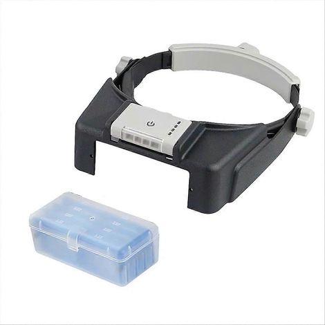 Lunettes loupe frontales avec 4 lumières LED, loupe mains libres 1,5X 2X 2,5X 3,5X, loupe lumineuse (1/5)