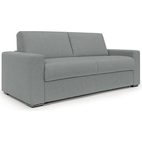 Nixon Schlafsofa mit 20 cm Matratze aus wasserfestem Stoff T03 200 cm (mat. 140x197) Grau