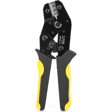 Pince à sertir professionnelle TU-SN-28B pour cosses 0.25-1.5mm², 24-16AWG, acier + PVC, outil à cliquet haute qualité (1/5)