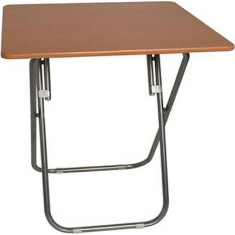 Trade Shop - HOLZTISCH MIT QUADRATISCHER TISCHPLATTE 69 X 60 X 60 CM KLAPPBAR -