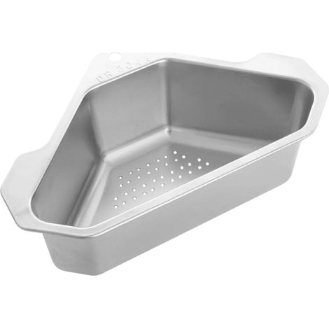 Panier d'égouttage triangulaire en acier inoxydable pour évier, étagère de rangement, rangement gain de place-AquaForge