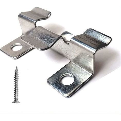 Lot de 100 clips de fixation pour terrasse en composite avec vis en acier inoxydable(hauteur 1 cm) (1/4)