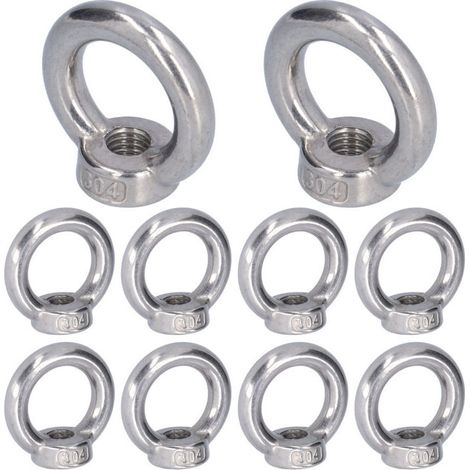 10Pcs Anneau de levage en acier inoxydable pour machines forestières M5 (1/4)