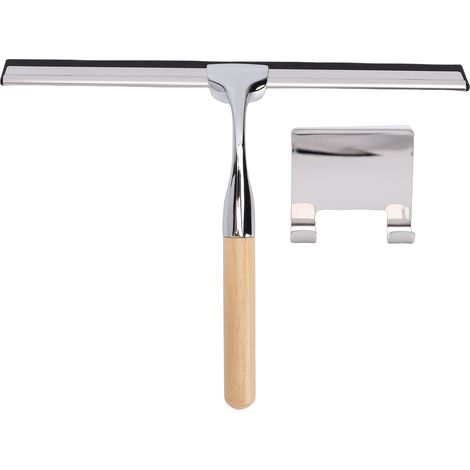 Raclette de douche multi-usages avec crochet pour portes de douche, fenêtres, miroirs, carrelage et vitres de voiture (1/5)