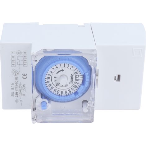 Minuterie mécanique automatique 24 heures à faible consommation, idéale pour les chauffe-eau et l'éclairage public (220 V CA).