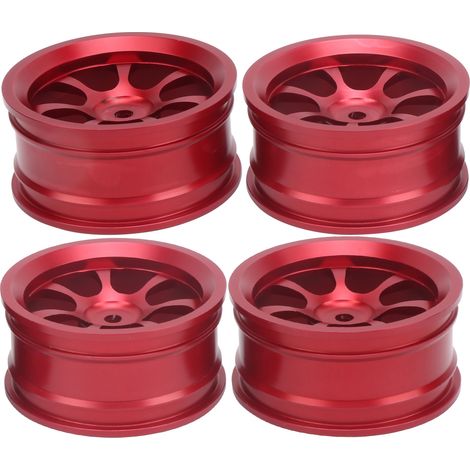 Lot de 4 moyeux de roue de rechange pour voiture télécommandée WLtoys 1/18, pièces de mise à niveau, couleur rouge (1/5)
