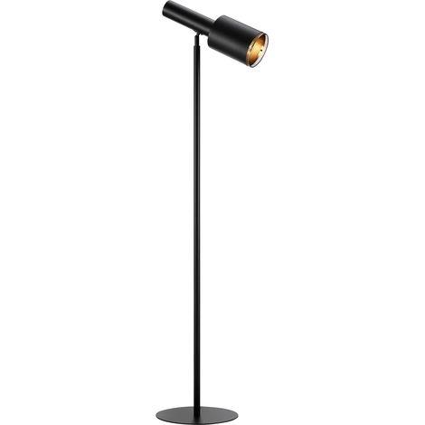 Lampadaire E27, max. 40W, câble textile noir 2m, tête réglable, noir - Markslöjd - Ozzy (1/3)