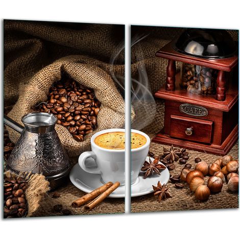Glasschneidebrett 2x 30x52 Kaffee (1/5)