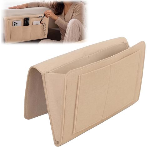Vide Poche Lit Suspendu 32 × 20 cm, Beige, Feutre (1/5)