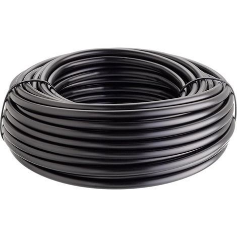 Tuyau d'irrigation goutte à goutte de 25 m, tuyau d'eau en PE 16 x 1,2 mm, noir (1/5)