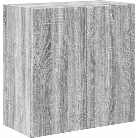 Mobile TV da parete rettangolare minimalista portaoggetti 59,5 x 31 x 60 cm in legno ingegnerizzato grigio sonoma 020055027