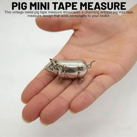 Mètre ruban rétractable cochon - Design vintage amusant Mesure précise et portable - Couture et loisirs créatifs (1/5)